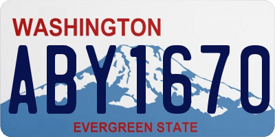 WA license plate ABY1670