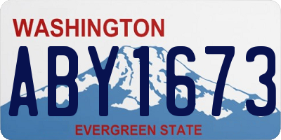 WA license plate ABY1673