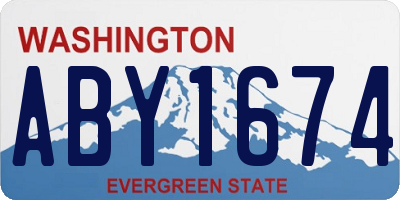 WA license plate ABY1674