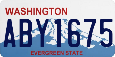 WA license plate ABY1675