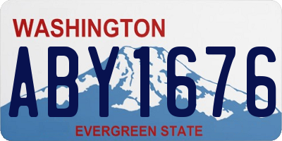 WA license plate ABY1676