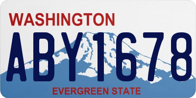 WA license plate ABY1678
