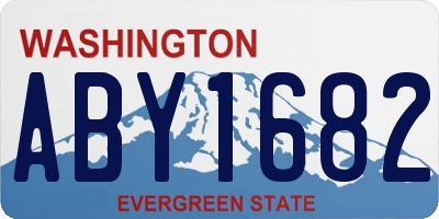 WA license plate ABY1682
