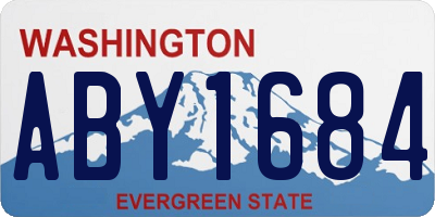 WA license plate ABY1684