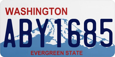 WA license plate ABY1685
