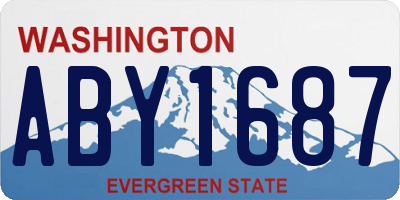 WA license plate ABY1687