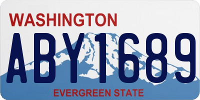 WA license plate ABY1689