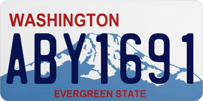 WA license plate ABY1691