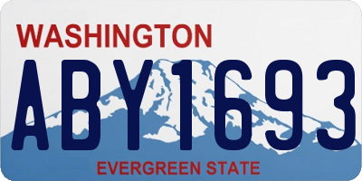 WA license plate ABY1693