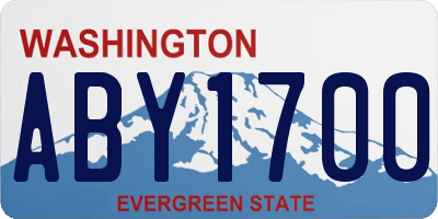 WA license plate ABY1700
