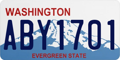 WA license plate ABY1701