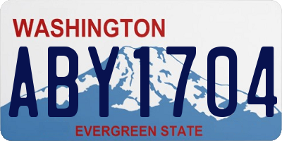 WA license plate ABY1704