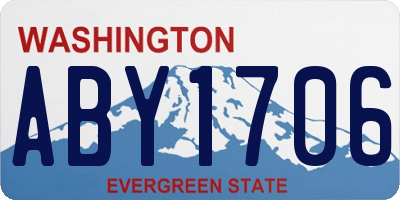 WA license plate ABY1706