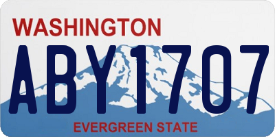 WA license plate ABY1707
