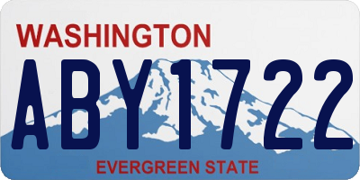WA license plate ABY1722