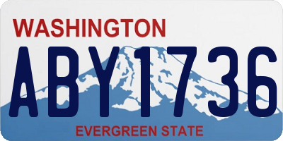 WA license plate ABY1736