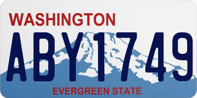 WA license plate ABY1749