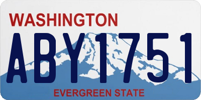 WA license plate ABY1751
