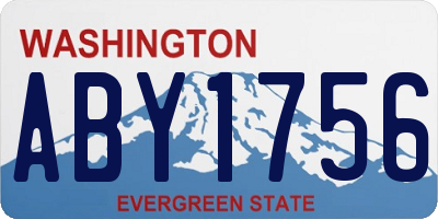 WA license plate ABY1756