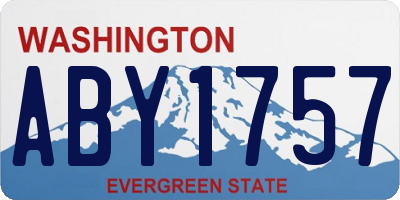 WA license plate ABY1757