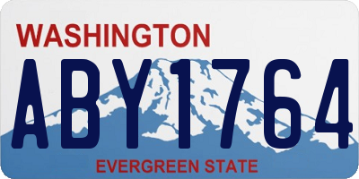 WA license plate ABY1764