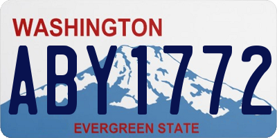 WA license plate ABY1772