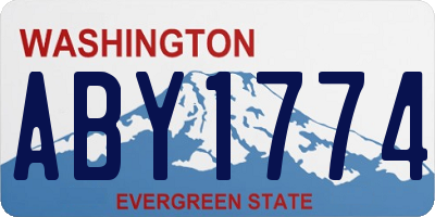 WA license plate ABY1774
