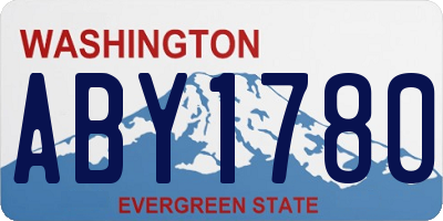 WA license plate ABY1780