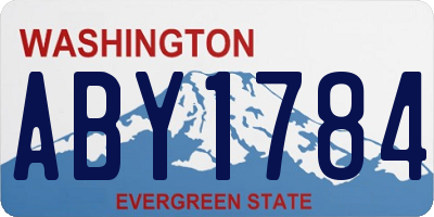 WA license plate ABY1784