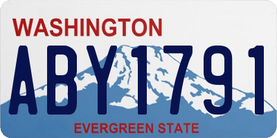 WA license plate ABY1791