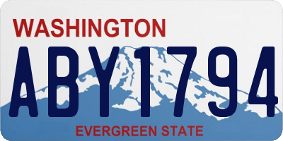 WA license plate ABY1794