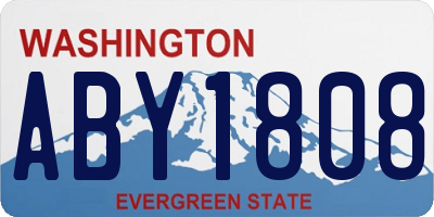 WA license plate ABY1808