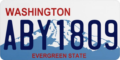 WA license plate ABY1809