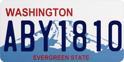 WA license plate ABY1810