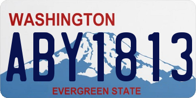 WA license plate ABY1813