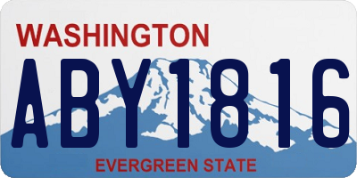 WA license plate ABY1816