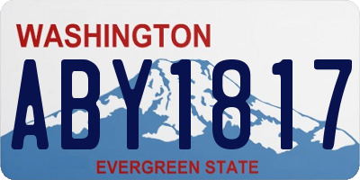 WA license plate ABY1817