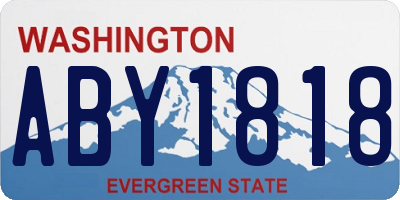 WA license plate ABY1818