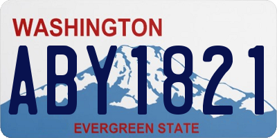 WA license plate ABY1821