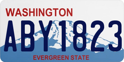 WA license plate ABY1823