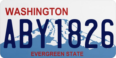 WA license plate ABY1826