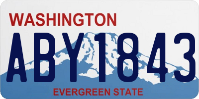 WA license plate ABY1843