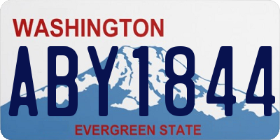 WA license plate ABY1844