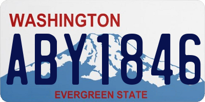 WA license plate ABY1846