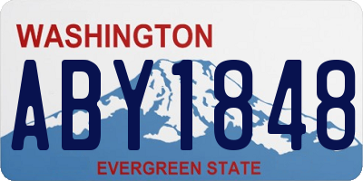 WA license plate ABY1848