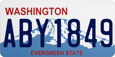 WA license plate ABY1849
