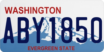 WA license plate ABY1850