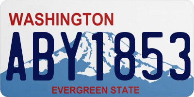 WA license plate ABY1853