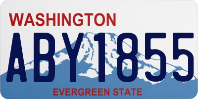WA license plate ABY1855