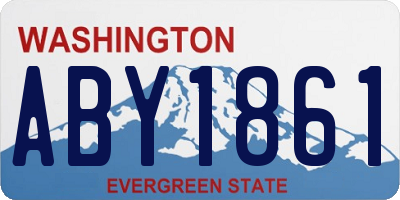 WA license plate ABY1861